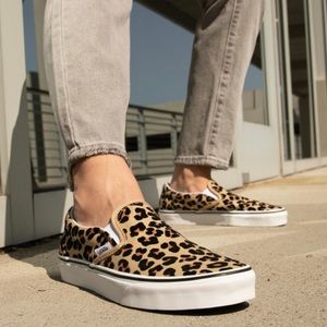 Women’s Leopard Print Slip On Vans